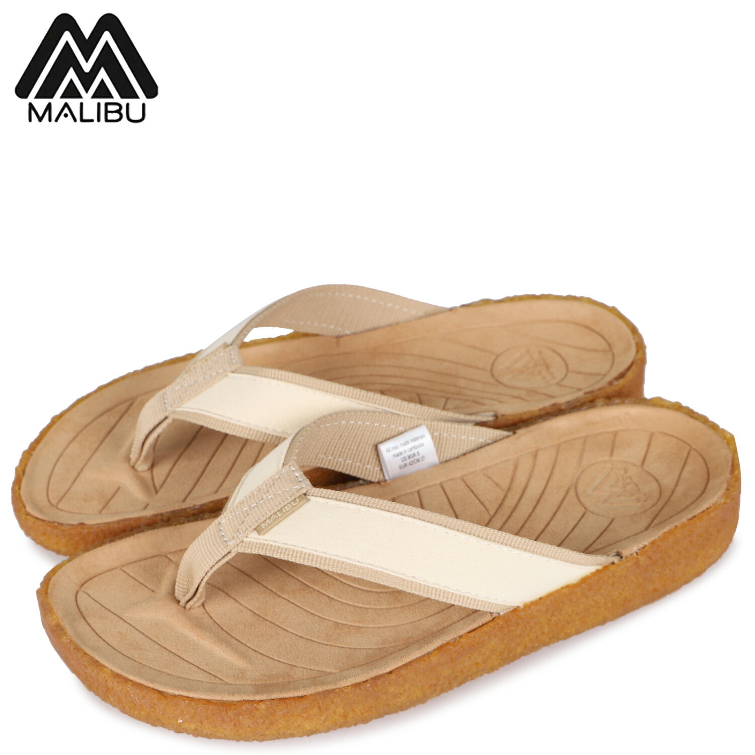  MALIBU SANDALS マリブサンダルズ サンダル トングサンダル ビーチサンダル サーフライダー メンズ SURFRIDER ベージュ MS07-0021