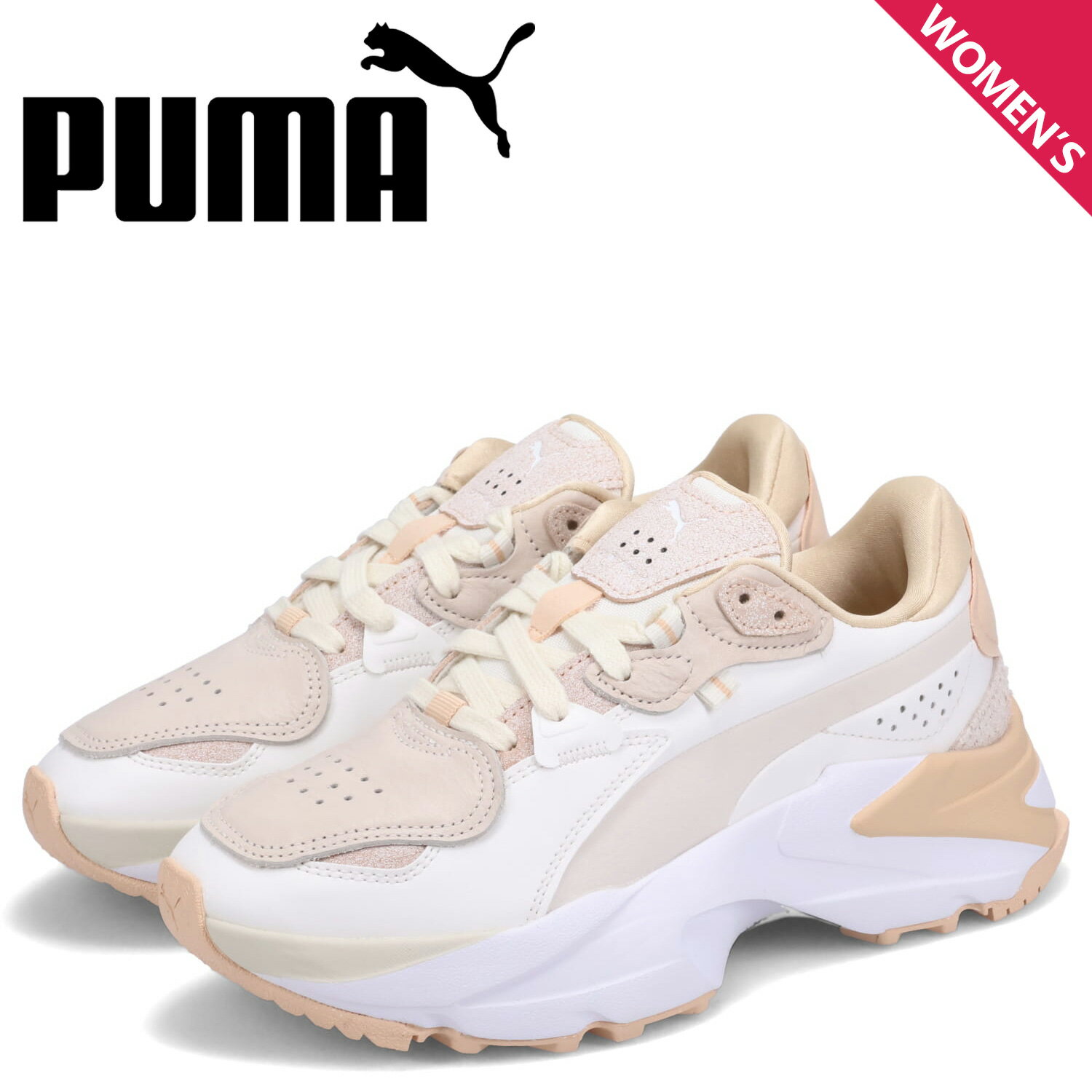 プーマ PUMA スニーカー オーキッド スリフテッド ウィメンズ レディース 厚底 WMNS ORKID THRIFTED ホワイト 白 389909