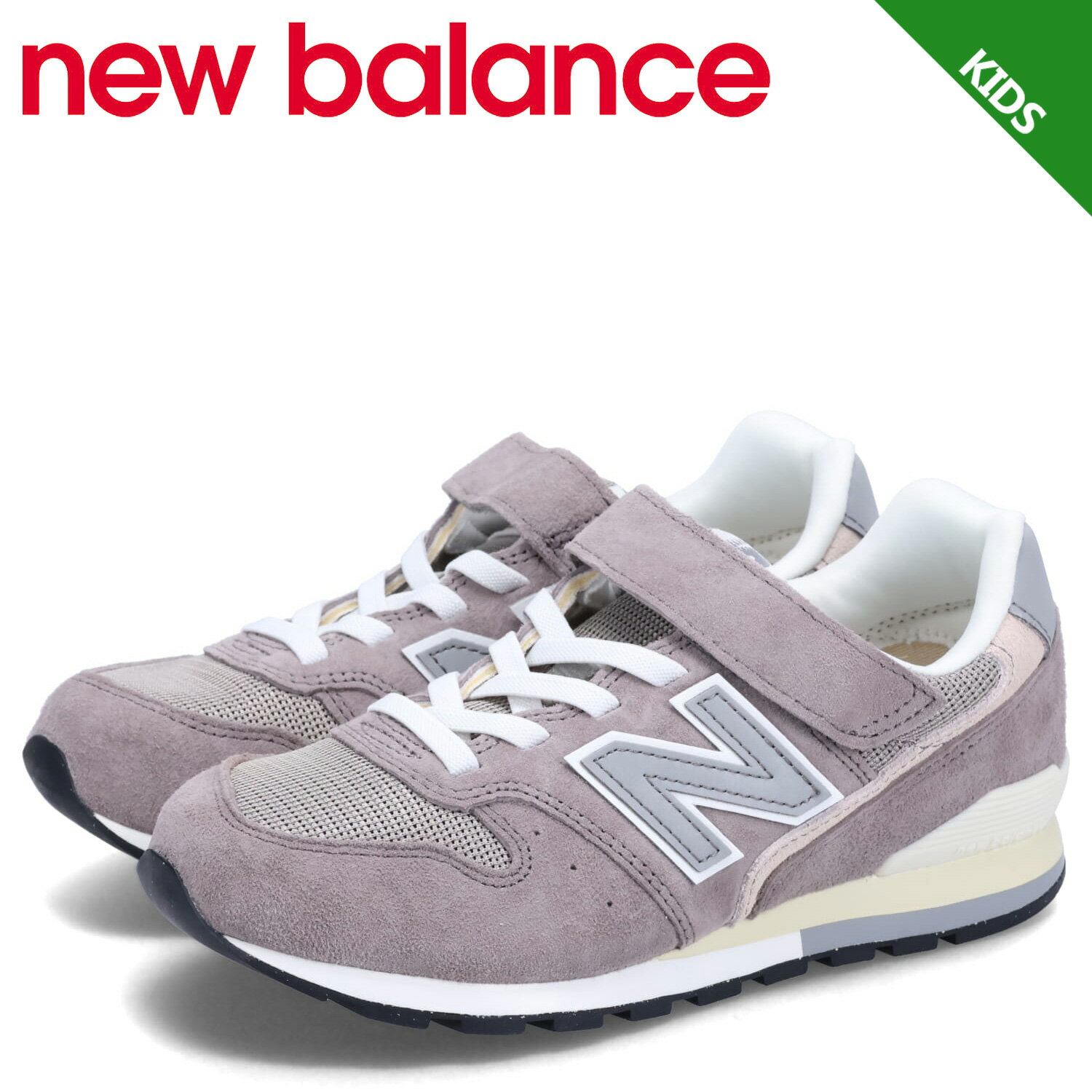 【最大1000円OFFクーポン配布中】 new balance ニューバランス 996 スニーカー キッズ レディース Mワイズ グレー YV996JR3のサムネイル