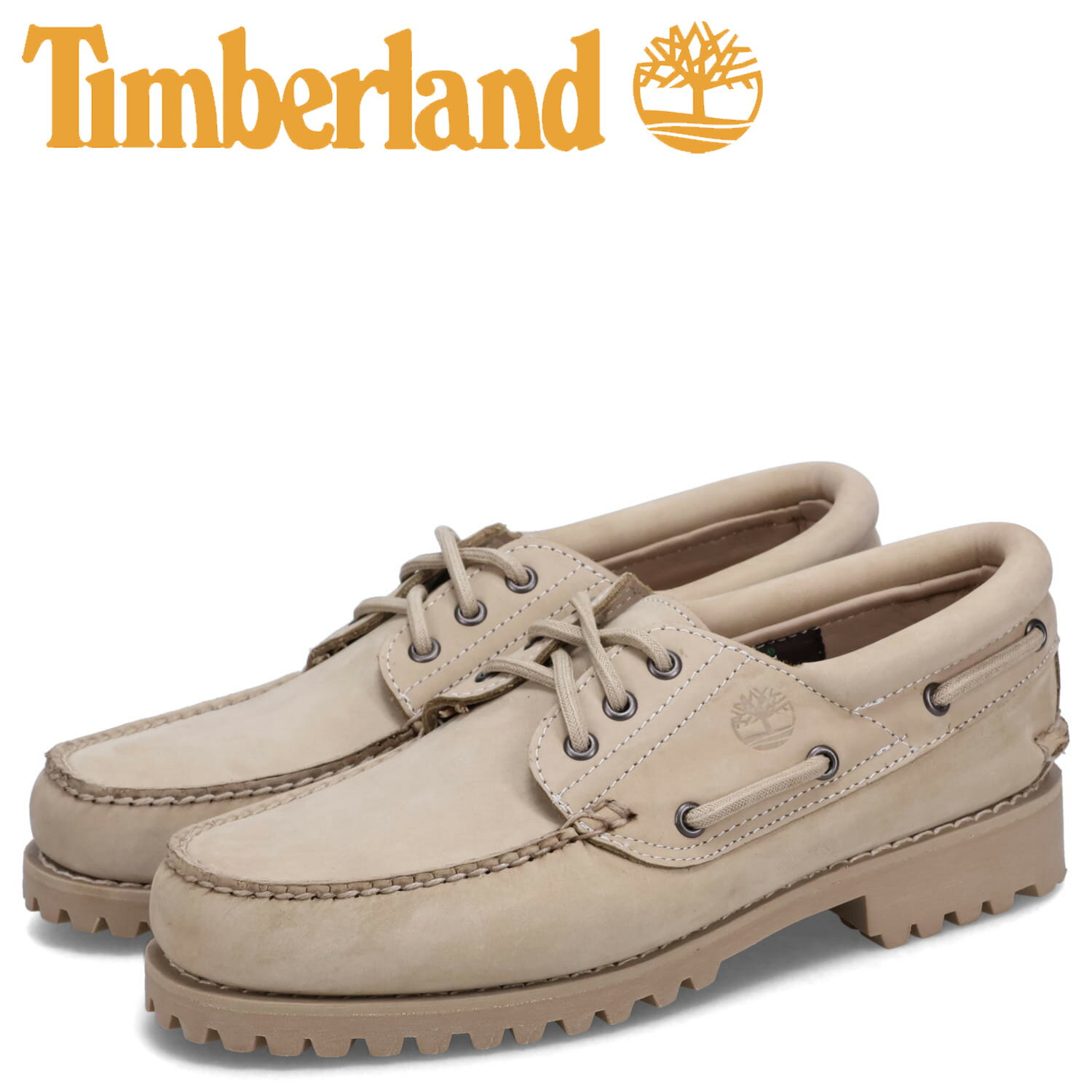 Timberland ティンバーランド オーセンティック スリーアイ デッキシューズ メンズ AUTHENTICS 3EYE ベージュ A5P4Z