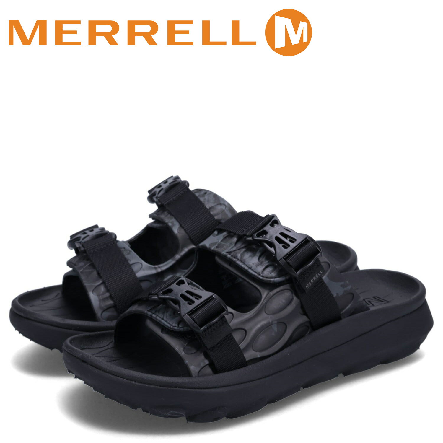 【最大1000円OFFクーポン配布中】 MERRELL メレル リカバリーサンダル スライドサンダル ハット ウルトラ ラップ メンズ HUT ULTRA WRAP ブラック 黒 J005313