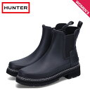 HUNTER n^[ Cu[c TChSAu[c `FV[ EBY t@Ch XeBb` fBe[ fB[X h W REFINED CHELSEA STITCH DETAIL BOOTS ubN  WFS2100RMA