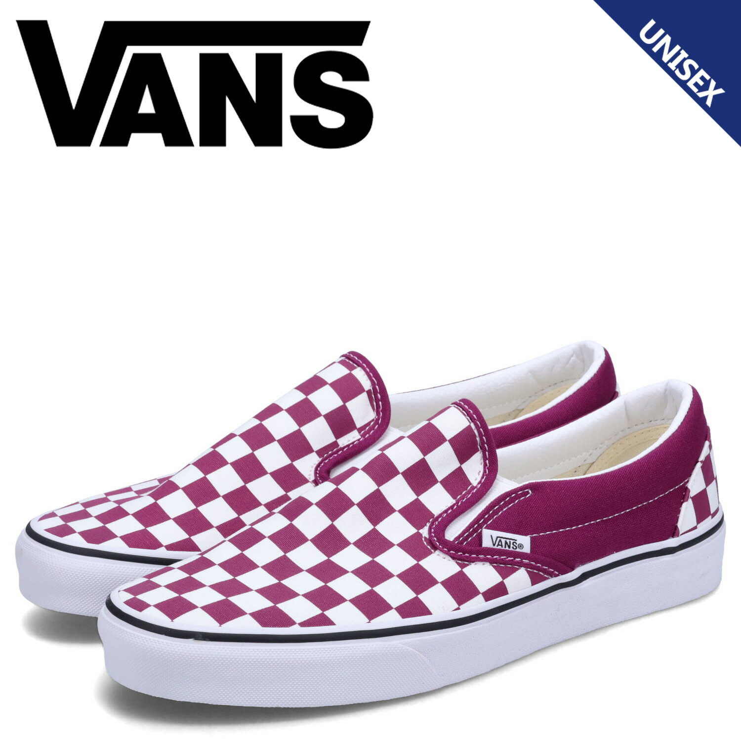 ヴァンズ VANS スニーカー スリッポン クラシック メンズ レディース バンズ CLASSIC SLIP-ON パープル VN000BVZDRV