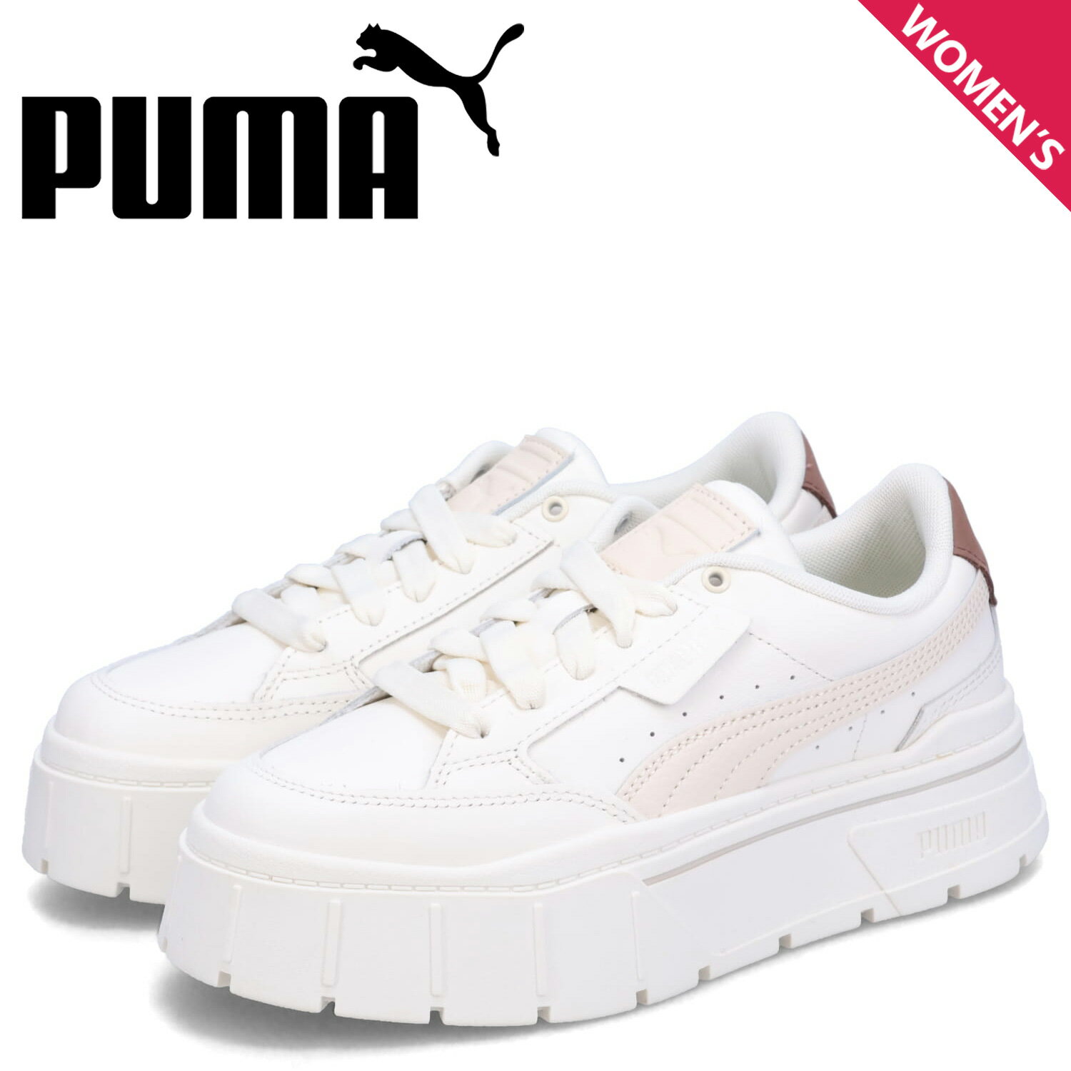 プーマ PUMA スニーカー メイズ スタック ソフト ウィメンズ レディース 厚底 MAYZE STACK SOFT WMNS ホワイト 白 391083-05