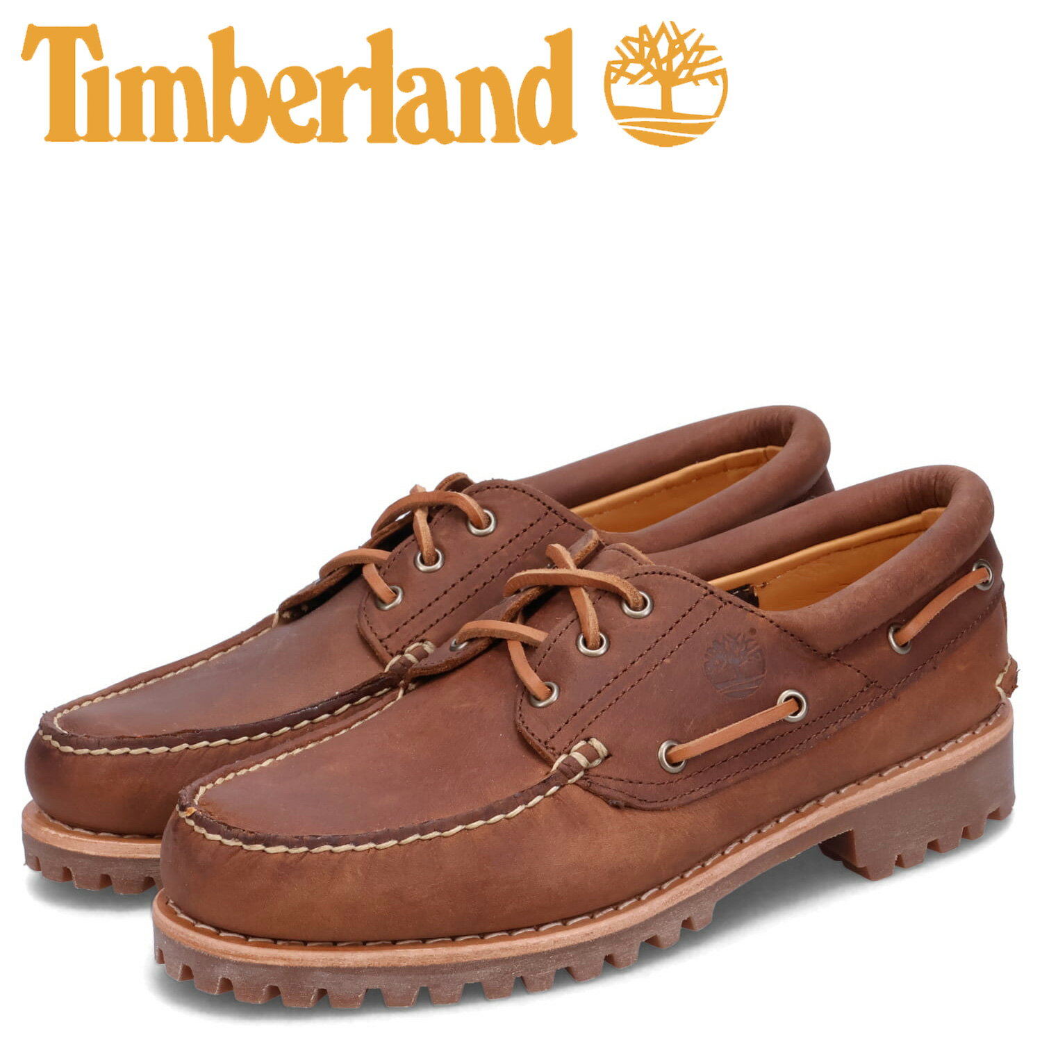 【最大1000円OFFクーポン配布中】 Timberland ティンバーランド デッキシューズ モカシン 3アイ ラグ ハンドソーン メンズ 3 EYE LUG HAND SEWN ダーク ブラウン A62FW