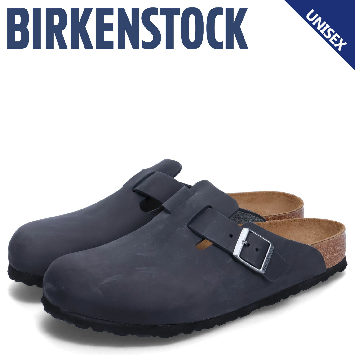 【最大1000円OFFクーポン配布中】 BIRKENSTOCK ビルケンシュトック ボストン サンダル メンズ レディース オイルドレザー 細幅 普通幅 BOSTON ブラック 黒