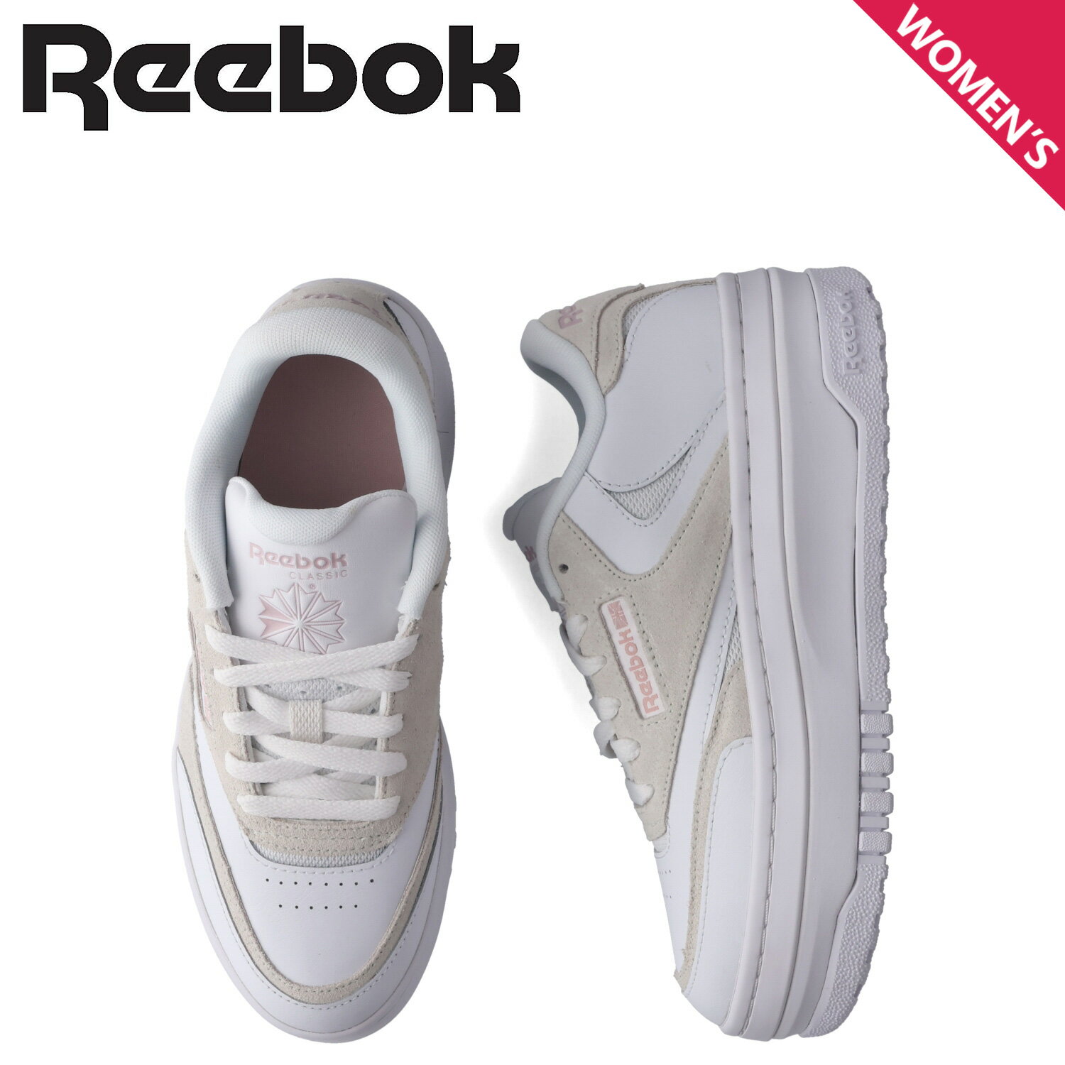 【最大1000円OFFクーポン配布中】 Reebok リーボック スニーカー クラブシー エクストラ レディース 厚底 CLUB C EXTRA ホワイト 白 100074261