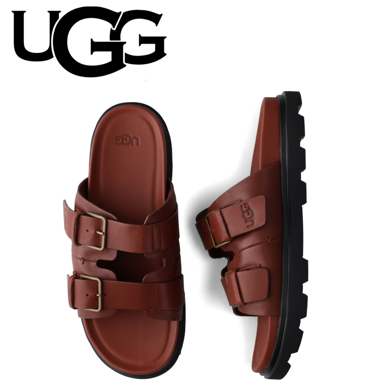 【最大1000円OFFクーポン配布中】 アグ UGG サンダル スライドサンダル メンズ CAPITOLA BUCKLE SLIDE ブラウン 1153102