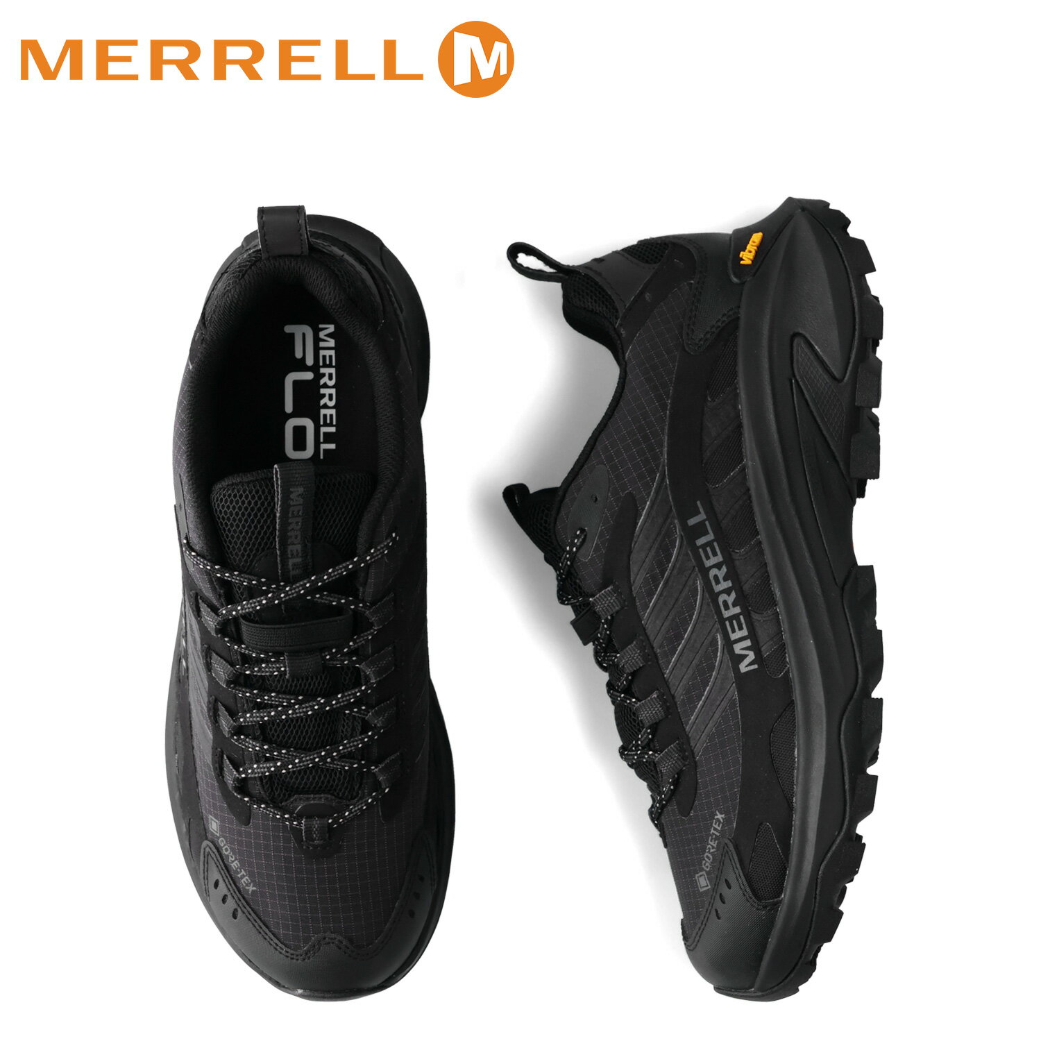 MERRELL メレル ハイキングシューズ スニーカー モアブ スピード 2 ゴアテックス ウォーキング メンズ MOAB SPEED 2 GORE-TEX ブラック 黒 J037513