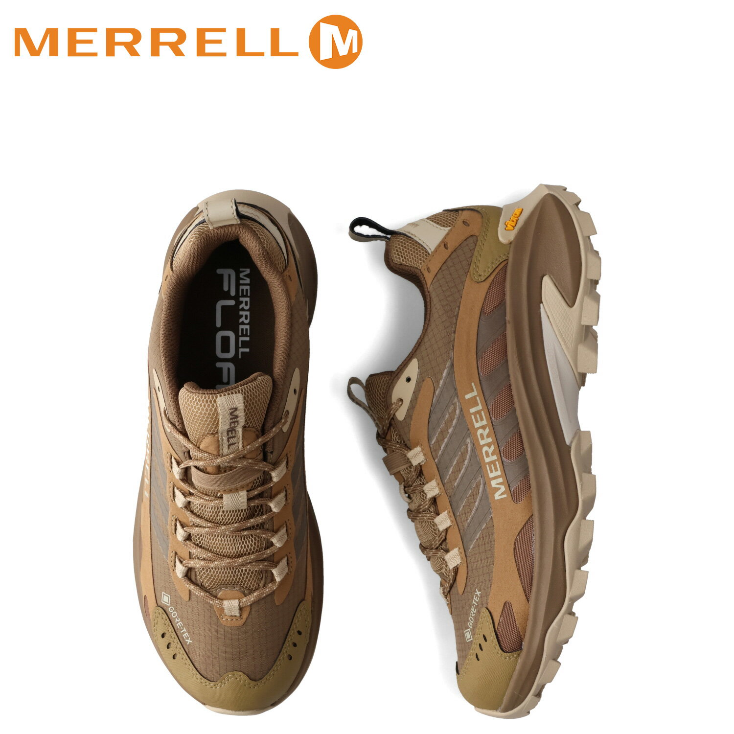 【最大1000円OFFクーポン配布中】 MERRELL メレル ハイキングシューズ スニーカー モアブ スピード 2 ゴアテックス ウォーキング メンズ MOAB SPEED 2 GORE-TEX カーキ J037517