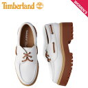 【最大1000円OFFクーポン配布中】 Timberland ティンバーランド デッキシューズ モカシン ストーン ストリート スリーアイ レディース 厚底 STONE STREET 3 EYE ホワイト 白 A64F4