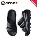 crocs クロックス サンダル スライドサンダル メガクラッシュ トリプル ストラップ レディース 厚底 MEGA CRUSH TRIPLE STRAP ブラック 黒 209842-001
