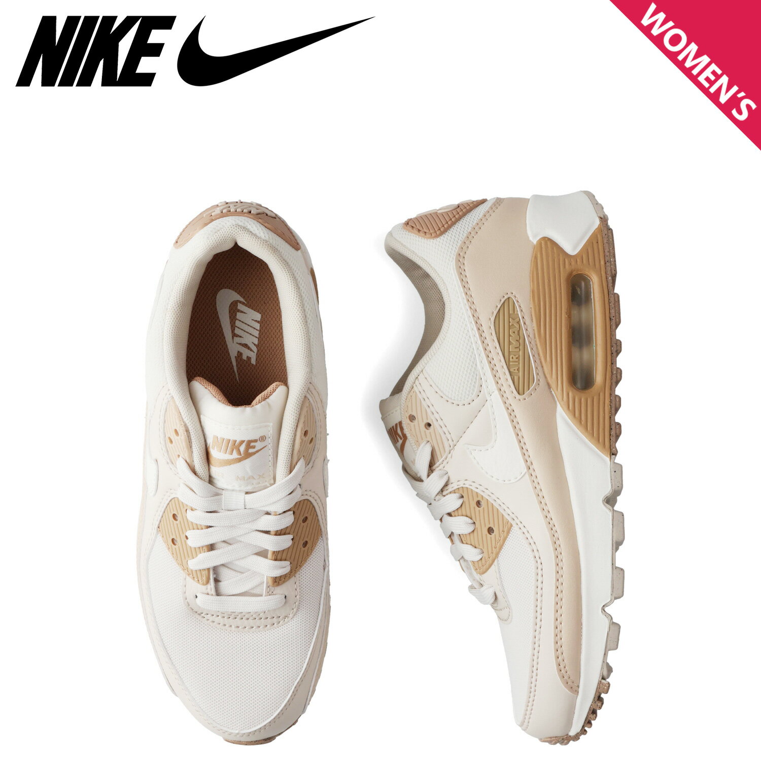 NIKE ナイキ エアマックス90 スニーカー レディース WMNS AIR MAX 90 ベージュ DH8010-004