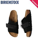 BIRKENSTOCK ビルケンシュトック サンダル キョウト レディース 細幅 ソフトスエードレザー KYOTO ブラック 黒