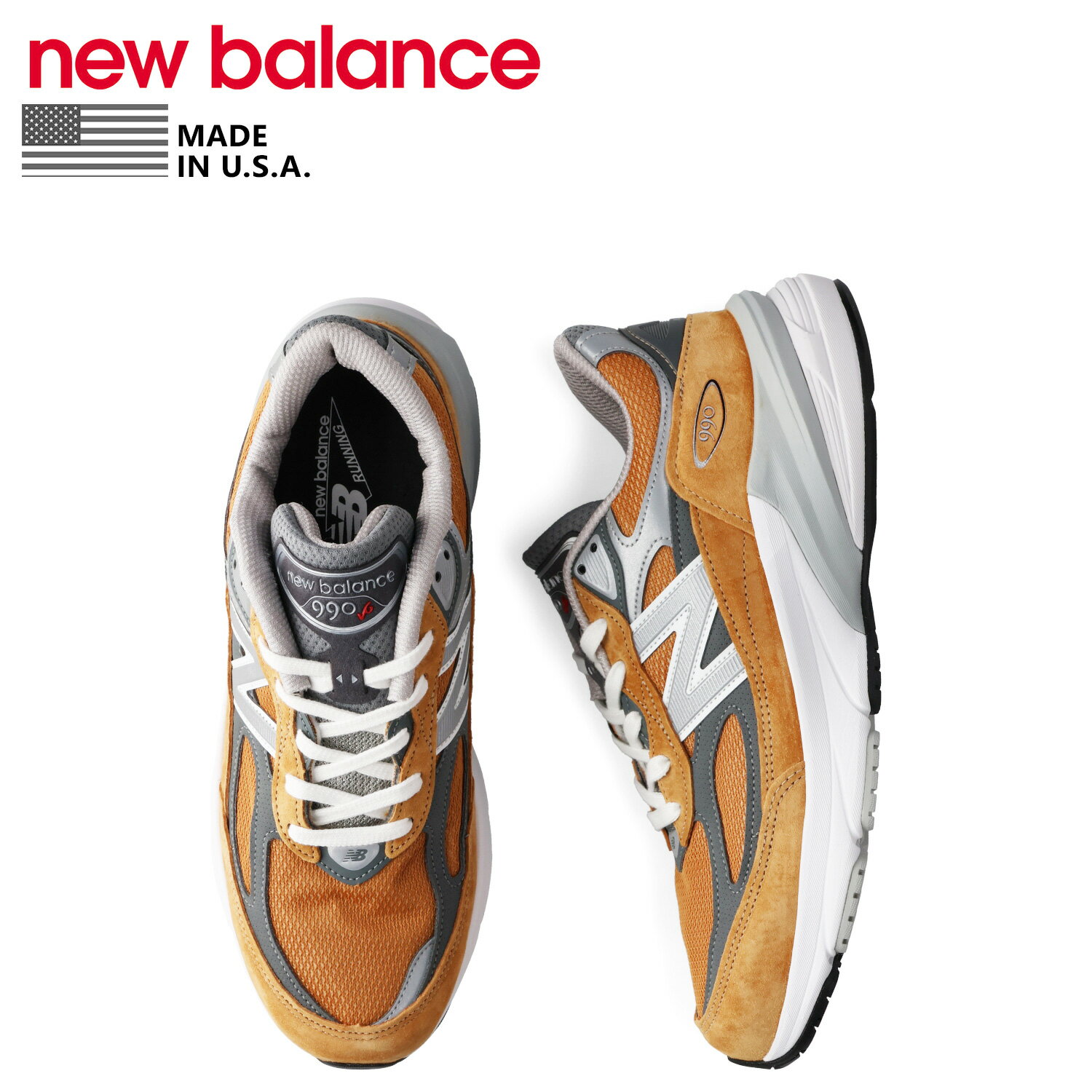 new balance ニューバランス 990 スニーカー メンズ Dワイズ MADE IN USA ブラウン U990TN6