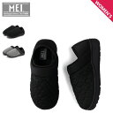 メイ MEI モックシューズ スリッポン バブーシュ ルームシューズ レディース キルティング グリッター MOC SHOES ブラック シルバー 黒 MEI-...
