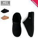 メイ MEI ムートンブーツ フェイクファー スリッパ スリッポン リラックス ルームシューズ レディース MTN SLIPPER ブラック ベージュ 黒 MEI-SHL-243009