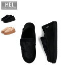 メイ MEI ムートンシューズ フェイクファー ルームシューズ メンズ FUR MOCASHOES ブラック ベージュ 黒 MEI-SHM-243013