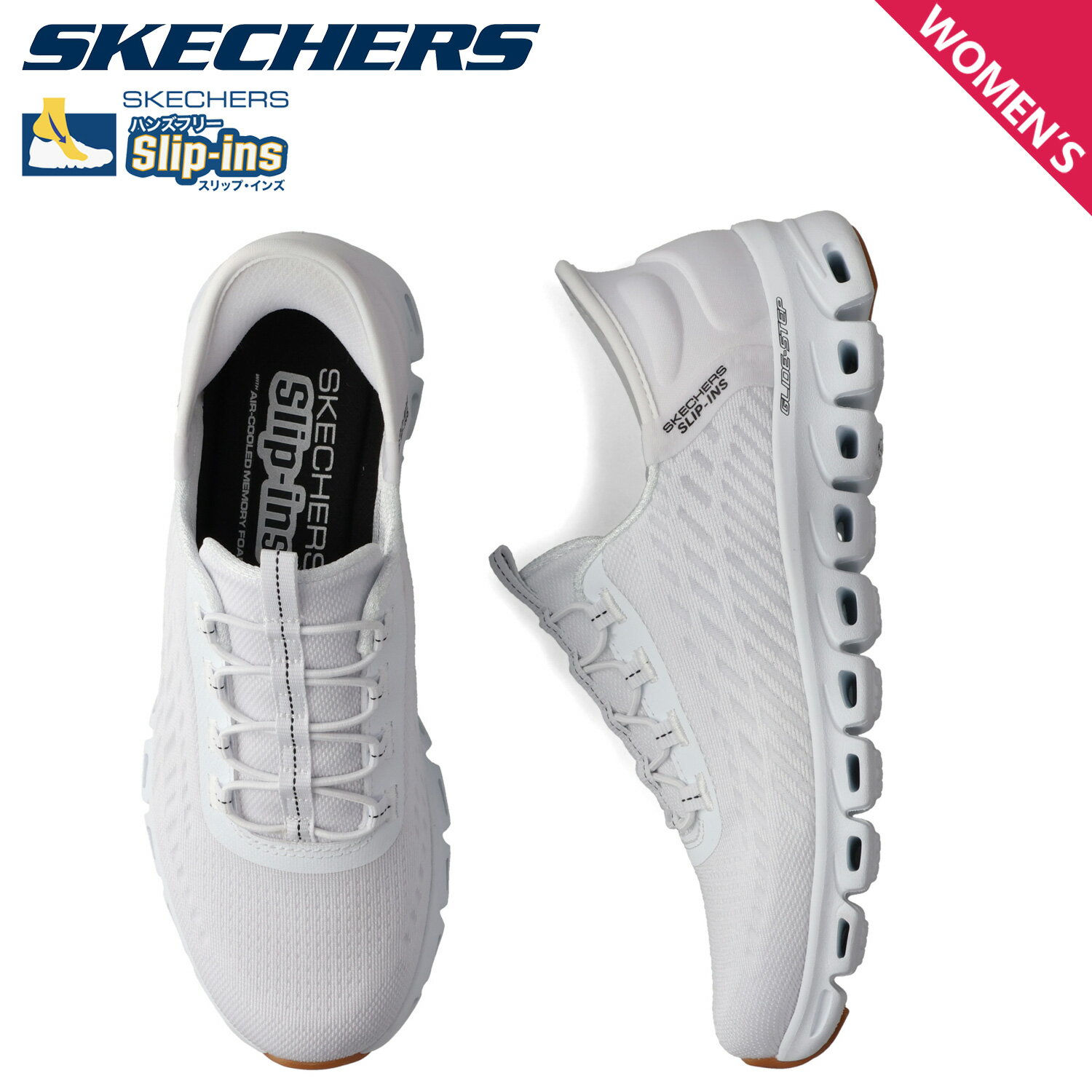 SKECHERS スケッチャーズ スリップインズ グライドステップ トランクウィリティ スニーカー レディース SLIP-INS GLIDE STEP TRANQUILITY ホワイト 白 104574