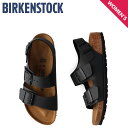 BIRKENSTOCK ビルケンシュトック サンダル ミラノ ビルコフロー レディース 細幅 スエード レザー MILANO BF ブラック 黒