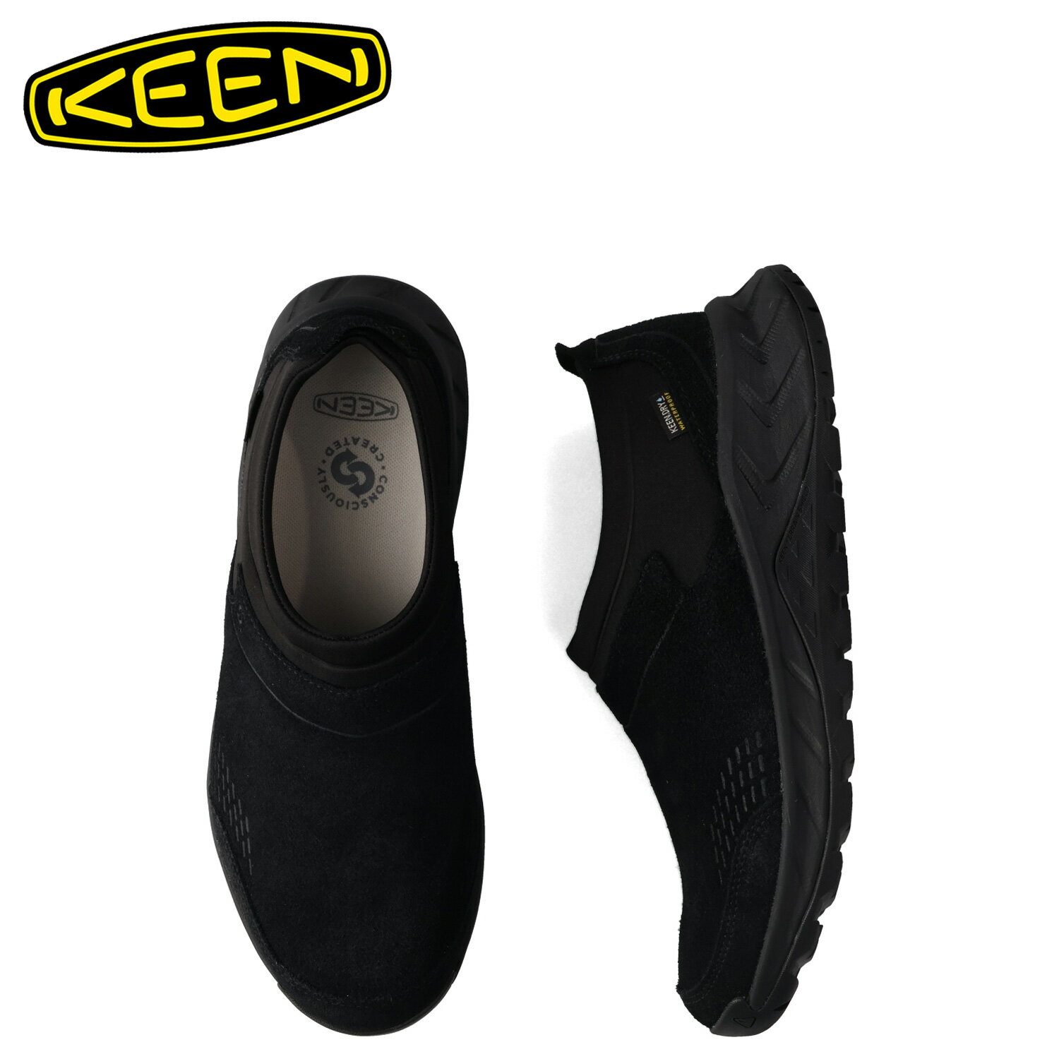 キーン KEEN スニーカー ティーティーエス モック ウォータープルーフ メンズ 防水 防滑 TTS MOC WP ブラック 黒 1031229