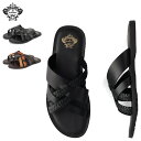Orobianco オロビアンコ サンダル クロスサンダル メンズ 本革 INTRE CROSS SANDAL ブラック ブラウン 黒 OB-5019