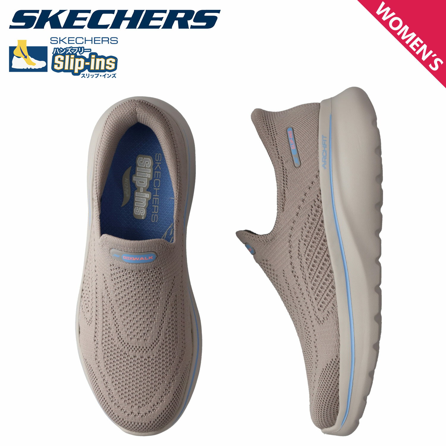 【最大1000円OFFクーポン発行中】 SKECHERS スケッチャーズ スリップインズ リラックスドフィット ゴーウォーク アーチフィット Nジョイ アリアン...