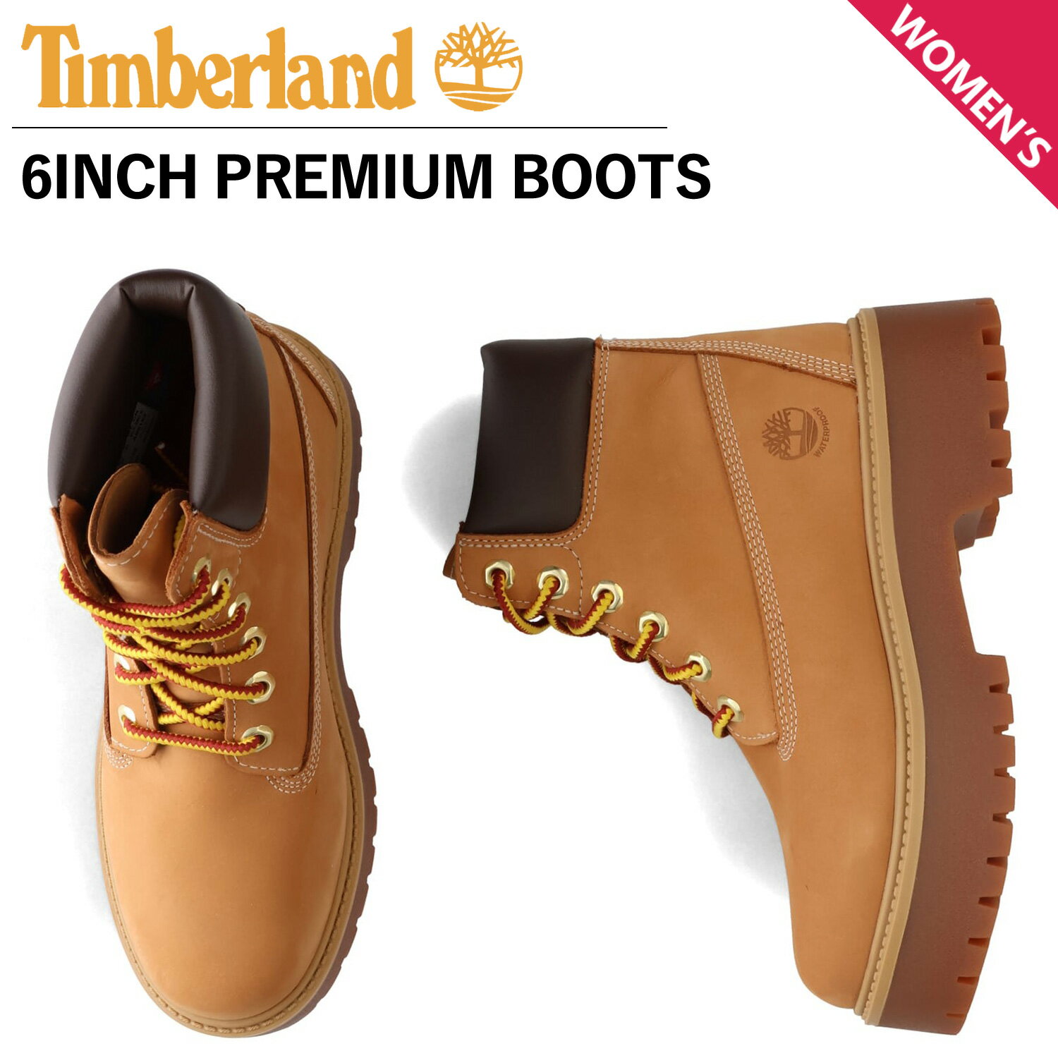 Timberland ティンバーランド ブーツ 6インチ プレミアム ウォータープルーフ プラットフォーム レディース 厚底 防水 PREMIUM WP PLATFORM BOOT ウィート A5RJD
