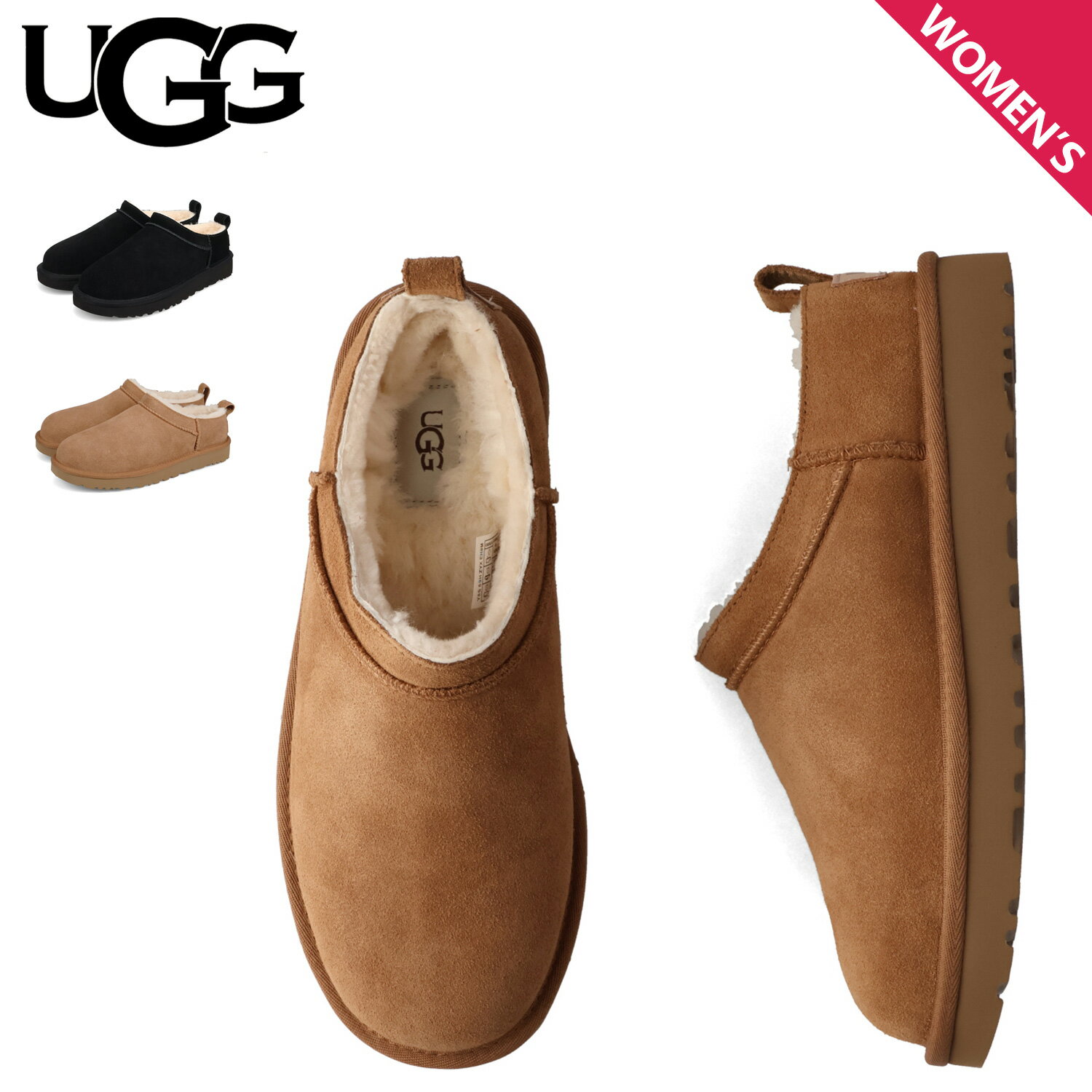 ���� UGG �֡��� �ࡼ�ȥ�֡��� ���󥯥� ���饷�å� �ޥ����� ��ǥ����� CLASSIC MICRO �����ץ����� �֥�å� �������ʥå� �� 1173...