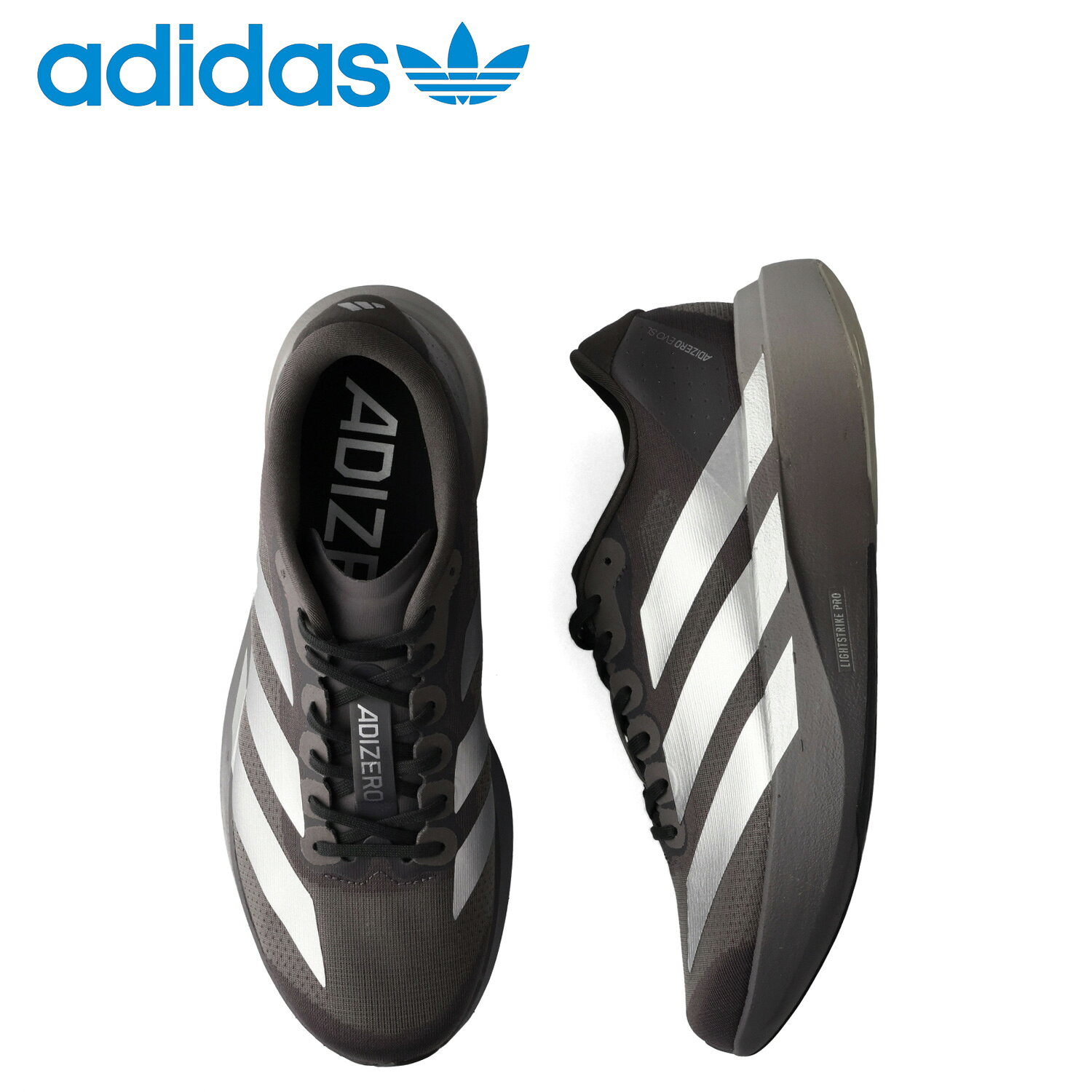 乐天商城 - adidas Originals アディダス オリジナルス スニーカー アディゼロ EVO SL メンズ ADIZERO EVO SL グレー KI9874