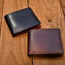 コードバン 二つ折り財布 ショートウォレット 【一年無料保証】馬革 日本製 本革 耐久性 長持ち レザー ハンドメイド 経年変化 ビジネス 希少価値 高級品 エイジング メイドインジャパン プレゼント 父の日(4)