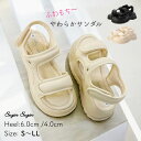 【30%クーポン配布!!ポイント5倍!!】62時間限定 7/13から7/15マデ!!【送料無料】サンダル レディース スポーツサンダル ベルクロ 厚底 らく ふ...