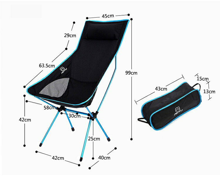 【ワンダフルデー 全品 P5】 ハイバック アウトドア チェア 折りたたみ 耐荷重300kg アルミ製 aotu キャンプ おすすめ BBQ ソロ おしゃれ コンパクト バーベキュー たき火 ベランダ 自宅 屋外 軽量 収納袋付き 椅子 sugartime-10122550 SUGAR TIME サンプル画像3