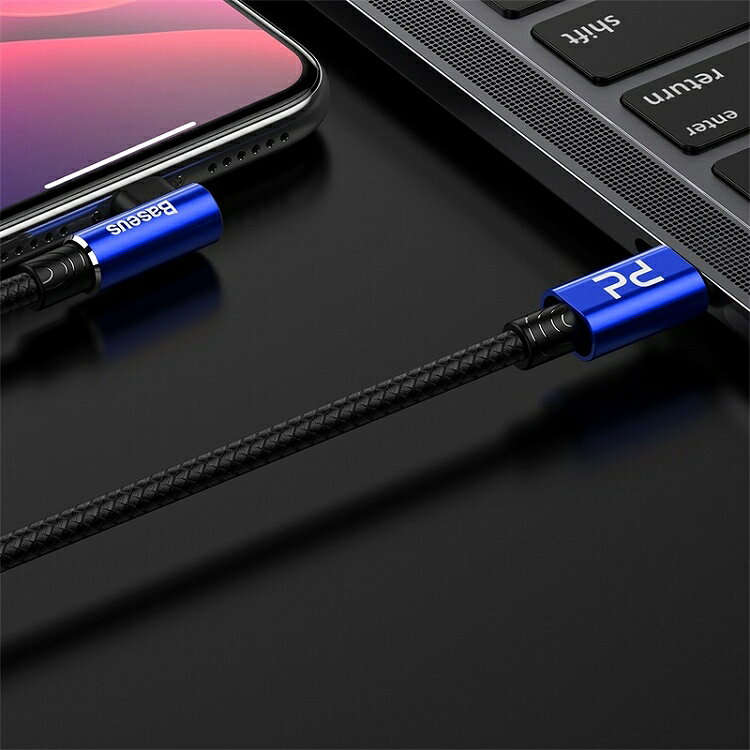 【マラソン中 P5倍】 Baseus ベースアス MVP Elbow type-c 充電ケーブル 1m CATLMVP-A03 iP PD 18WタイプC Sony Xperia Samsung Galaxy