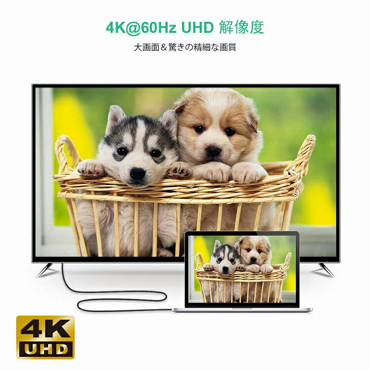 【送料無料】 CHOETECH Type-C to HDMIケーブル 1.8m 4K @60Hz XCH-1803 【正規代理店】HDMI変換ケーブル Macbook iPad Samsung Galaxy