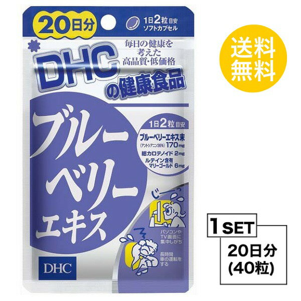 【マラソン中 5/10までP5倍】 【お試しサプリ】 DHC ブルーベリーエキス 20日分 （40粒） ディーエイチシー サプリメ…