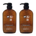 【2個セット】 馬油シャンプー 600mL ×2セット 馬油 ノンシリコン 頭皮のかゆみ クセ毛 パサつき 保湿 しっとり うるおい コスメステーション