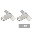 【マラソン中 P5倍】 【2セット】 サンディスク USBメモリ SDDDC4-1T00-G46 Ultra Dual Drive Luxe USB Type-...