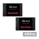 【2セット】 サンディスク SSD PLUS 480GB SDSSDA-480G-G26 Sandisk SATA 2.5インチ パソコン ノートパソコン デスクトップ 並行輸入品(2)