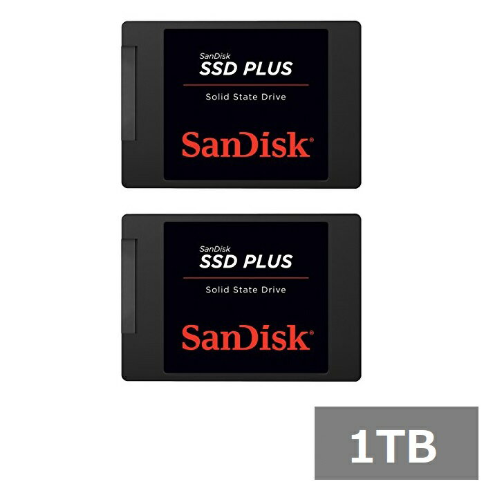 【ワンダフルデー 全品 P5】 【2セット】 サンディスク SSD PLUS 1TB SDSSDA-1T00-G28 Sandisk SATA 2.5インチ パソコン ノートパソコン デスクトップ 並行輸入品