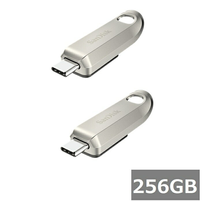 【ワンダフルデー 全品 P5】 【2セット】 サンディスク USBメモリ SDCZ75-256G-G46 Ultra Luxe USB Type-C 256GB Sandisk Android USB Type-C USBメモリー メモリスティック 外出 パソコン PC 持ち運び 並行輸入品
