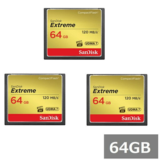【3セット】 サンディスク CFカード コンパクトフラッシュカード SDCFXSB-064G-G46 Extreme 64GB UDMA7 Sandisk カメラ ビデオカメラ デジタル一眼レフカメラ 並行輸入品 【3セット】 サンディスク CFカード コンパクトフラッシュカード SDCFXSB-064G-G46 Extreme 64GB UDMA7 Sandisk カメラ ビデオカメラ デジタル一眼レフカメラ 並行輸入品