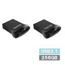 【マラソン中 P5倍】 【2セット】 サンディスク USBメモリ 256GB SDCZ430-256G-G46 Ultra Fit USB Sandisk ウル...