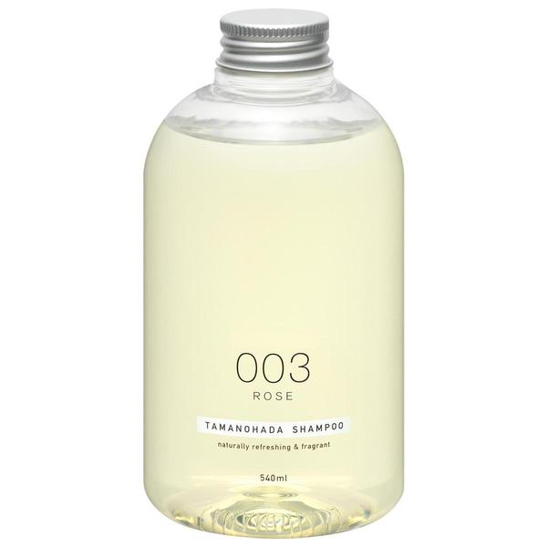 【在庫処分】 タマノハダ シャンプー 003 ローズ 540ml TAMANOHADA 玉の肌石鹸 ノンシリコンシャンプー ノンシリコン シンプル 植物系 保湿 オーガニック すっきり さっぱり エコ ボトル 安心 天然 低刺激 アロマ sugartime-10130450 SUGAR TIME パッケージ画像