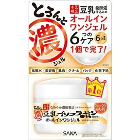 なめらか本舗 とろんと濃ジェル 100g 豆乳イソフラボン オールインワンジェル 基礎化粧品 化粧水 美容液 乳液 パック 化粧下地 浸透力 保湿力 クリーム プチプラ 時短