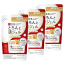 【3セット】 なめらか本舗 とろんと濃ジェル エンリッチ つめかえ用 100g 豆乳イソフラボン 詰め替え パウチ オールインワンジェル 基礎化粧品 化粧水 美容液 乳液 パック 化粧下地 高保湿 クリーム プチプラ 時短