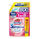 花王 バスマジックリン SUPER泡洗浄 アロマローズの香り つめかえ用 800mL Kao 洗剤 バス お風呂 浴槽 浴室 スーパークリーン 大容量