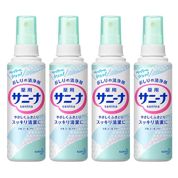 【マラソン中 P5倍】 【4セット】 花王 薬用 サニーナ 90mL 本体 ×4セット Kao おしりの清浄剤 ケア用品 アルコールフリー スプレータイプ デリケートゾーン 医薬部外品 まとめ買い ストック