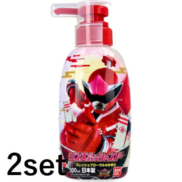 ★25日限定!!ポイント5倍★ 【2セット】 リンスインポンプシャンプー 暴太郎戦隊ドンブラザーズ 300ml 髪 ヘアケア 弱酸性 シャンプー 子供シャンプー アミノ酸 お子様 子供 プレゼント ギフト バンダイ