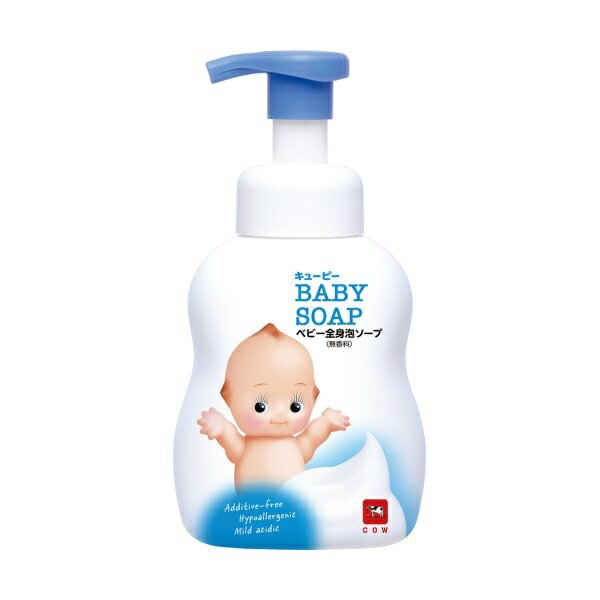 【在庫処分】 牛乳石鹸 キューピー 全身ベビーソープ 泡タイプ ポンプ付 400ml ボディウォッシュ 保湿 低刺激 無添加 赤ちゃん ソープ 泡 ベビー用品 日本製 cow